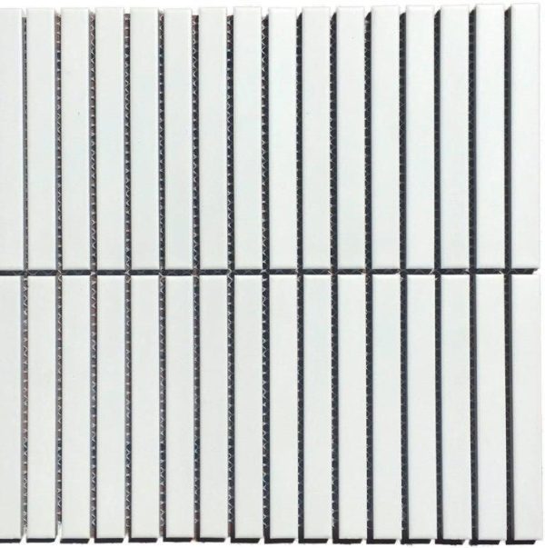 Twix White Finger Mosaic Tile