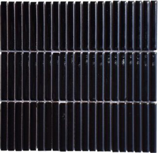 Vintage Black Finger Mosaic Tile