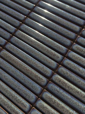 Vintage Dark Grey Finger Mosaic Tiles