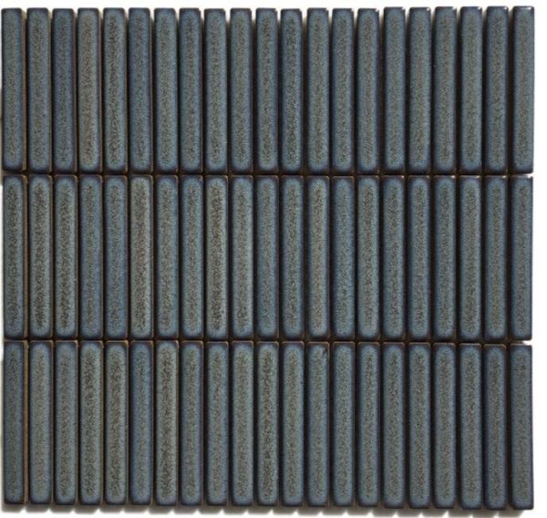 Vintage Dark Grey Finger Mosaic Tile
