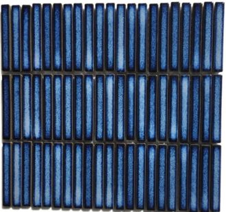Vintage Sea Blue Finger Mosaic Tile