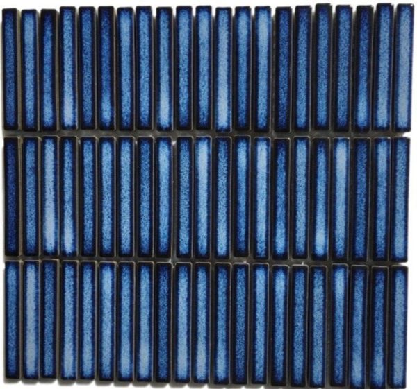 Vintage Sea Blue Finger Mosaic Tile