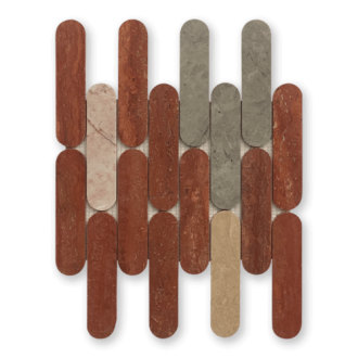 TicTax Mix - Rosa, Tunis Grey, Roman Travertine and Rosado Tile