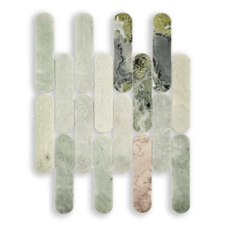 TicTax Mix - Verdi Cristallo, Monsoon and Rosado Tile
