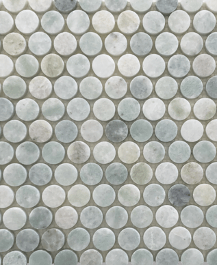 Penny Round Verdi Cristallo Tile