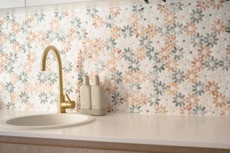 Dahlia Flower Mosaic splash back