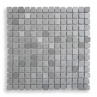 Sirena Cinder Grey Tumbled Mosaic Tile