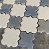 Cres Thassos and Azul Maccabas Natural Stone Mosaic Tile