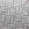 Palmi Carrara with Bardiglio Natural Stone Mosaic Tile