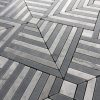 Palmi Carrara with Bardiglio Natural Stone Mosaic Tile