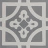 Oxford Grey and White Encaustic Single Tiles