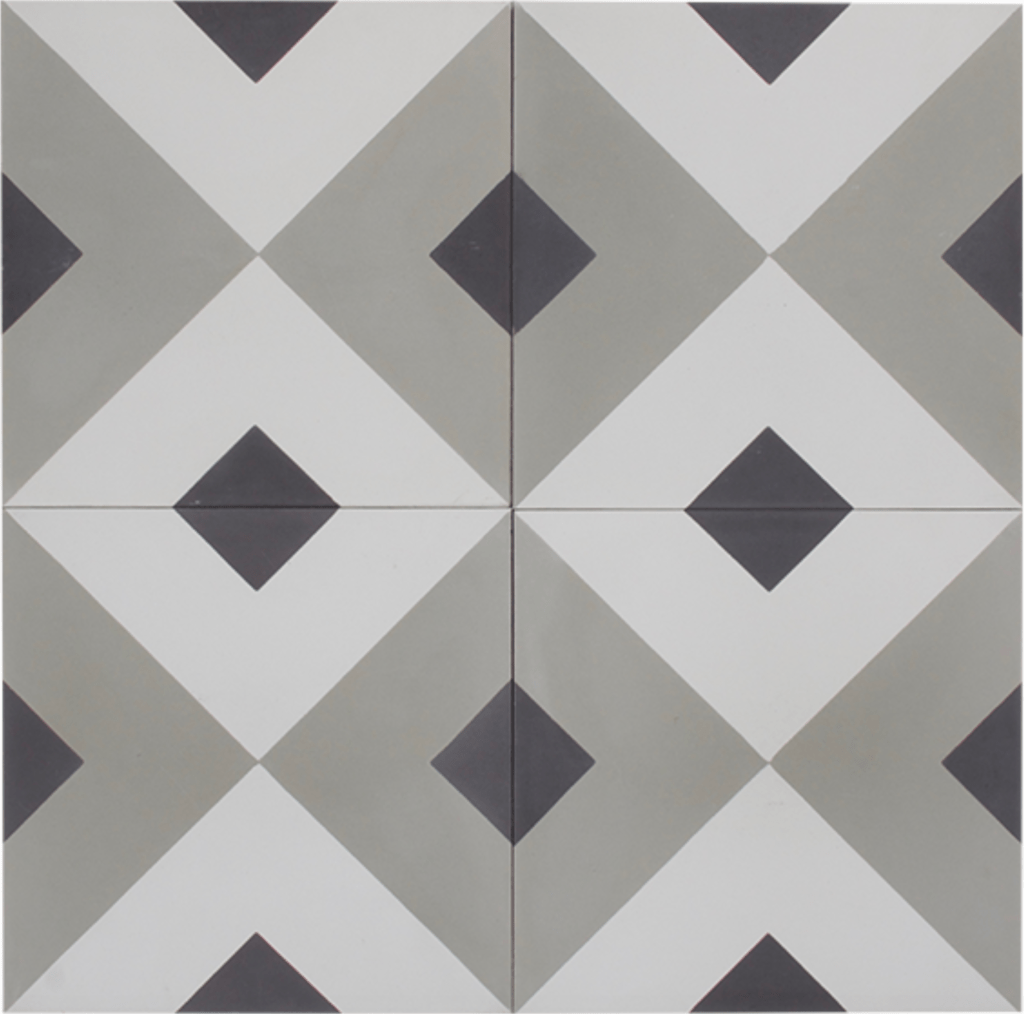 SQUARES BLACK GREY AND WHITE ENCAUSTIC CEMENT TILE TILE REPUBLIC