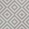 Squares Thin Grey and White Encaustic Single Tiles