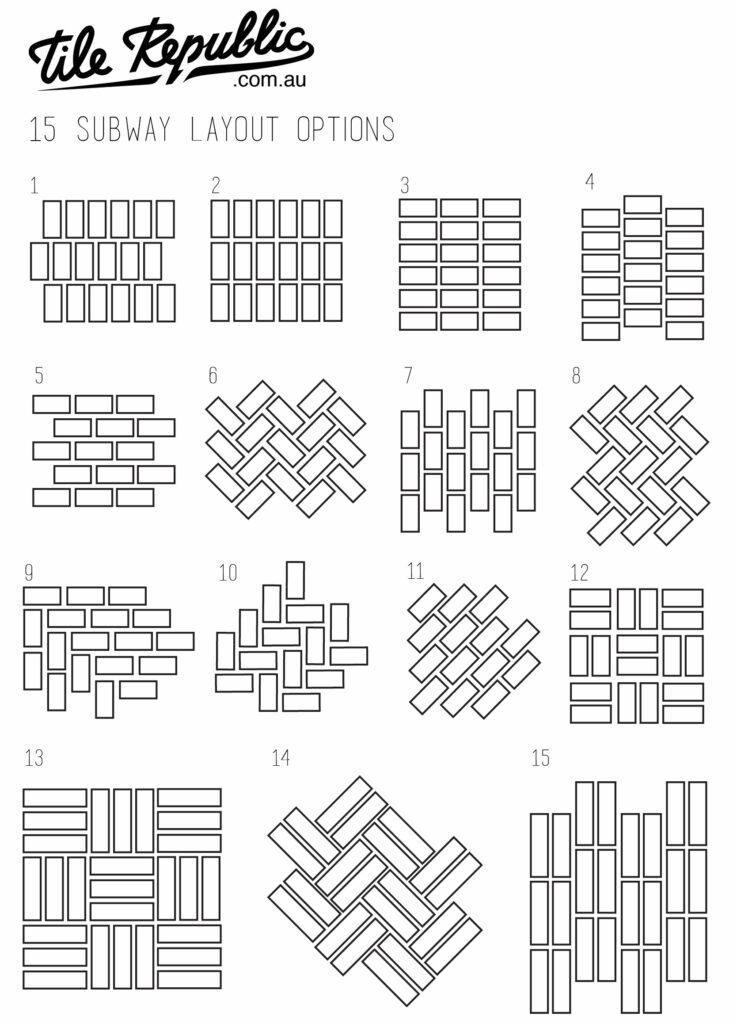 Diffe Ways To Lay Subway Tiles, Subway Tile Patterns