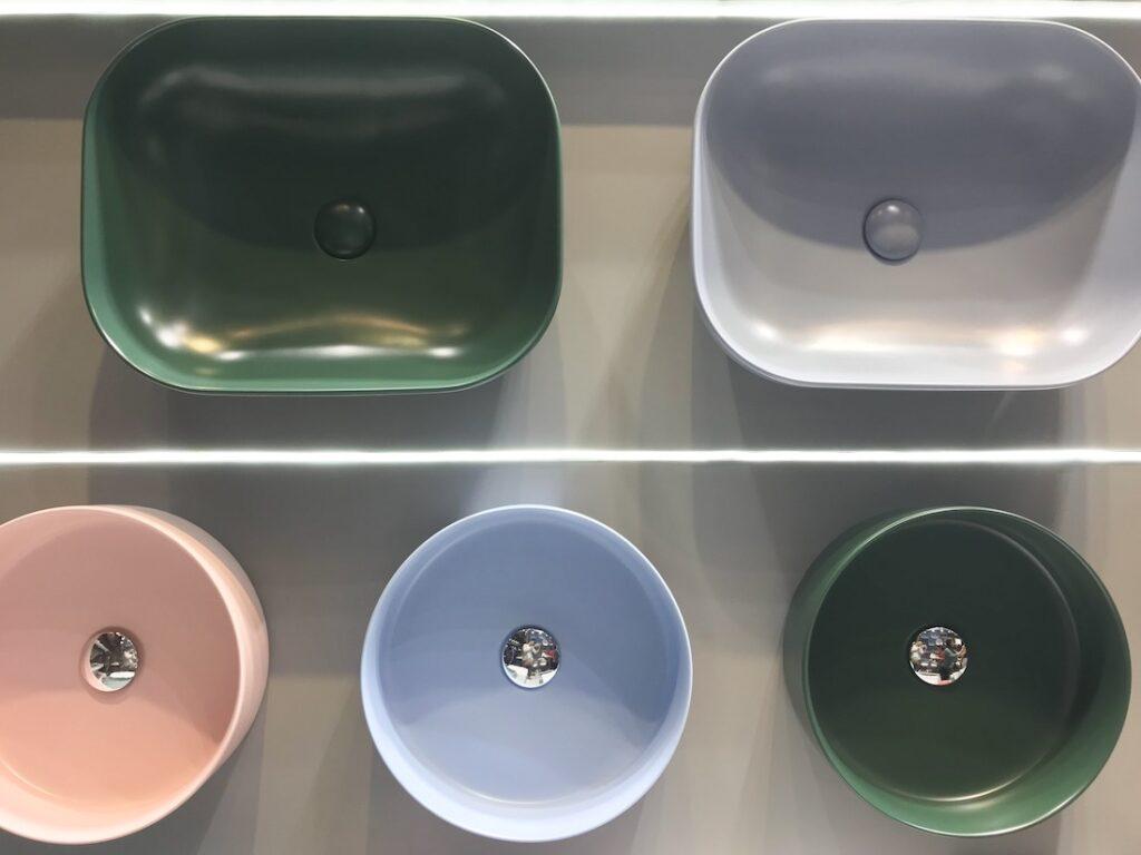 Coloured basins 2020 bathroom trends