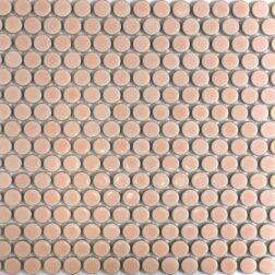 Camden Penny Round Pink Gloss Glazed Mosaic Tile