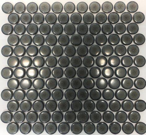 16B64M1 Camden Penny Round Mottled Grey Gloss