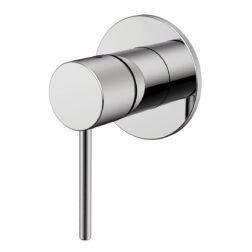 Lozano 162 Series Wall Diverter Mixer on Round Backplate - Polished Chrome