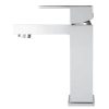 Meir Square Basin Mixer Tap - Polished Chrome