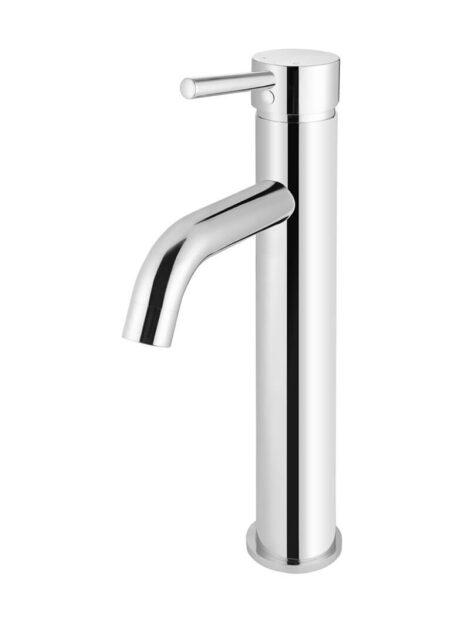 Meir Round Tall Curved Basin Mixer - Polished Chrome