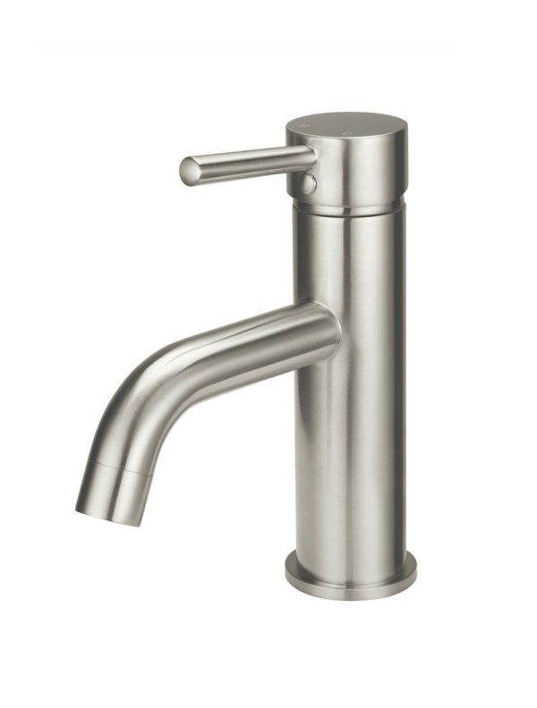 Meir Round Basin Mixer Curved - PVD Brushed Nickel