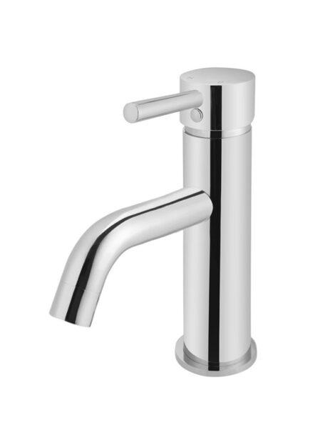 Meir Round Basin Mixer Curved - Polished Chrome