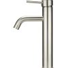 Meir Round Tall Curved Basin Mixer - PVD Brushed Nickel