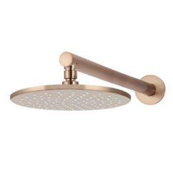 Meir Round Wall Shower 250mm rose, 400mm arm - Champagne