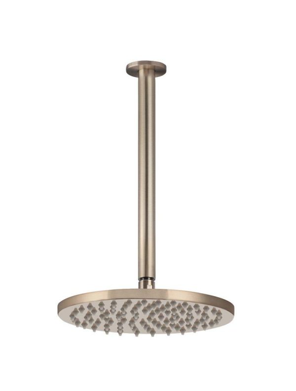 Meir Round Ceiling Shower 200mm rose, 300mm arm - Champagne