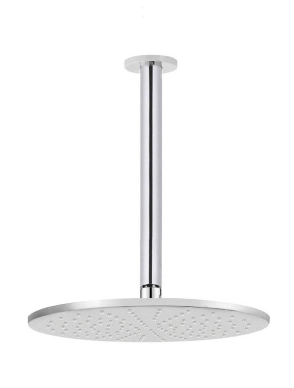 Meir Round Ceiling Shower 300mm rose, 300mm arm - Polished Chrome