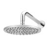 Meir Round Wall Shower 200mm rose, 300mm curved arm - Polished Chrome