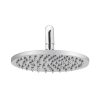 Meir Round Wall Shower 200mm rose, 300mm curved arm - Polished Chrome