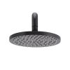 Meir Round Wall Shower 200mm rose, 300mm curved arm - Matte Black