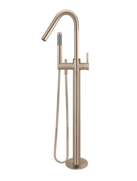 Meir Round Freestanding Bath Spout and Hand Shower - Champagne