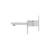 Meir Square Wall Combination Mixer and Spout - Polished Chrome