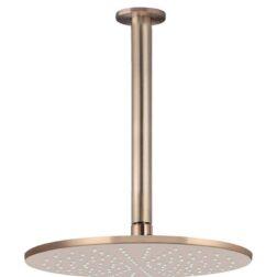 Meir Round Ceiling Shower 300mm rose, 300mm arm - Champagne
