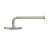 Meir Round Wall Shower 200mm rose, 300mm curved arm - PVD Brushed Nickel