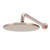Meir Round Wall Shower 250mm rose, 400mm curved arm - Champagne