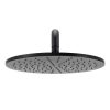 Meir Round Wall Shower 300mm rose, 400mm curved arm - Matte Black
