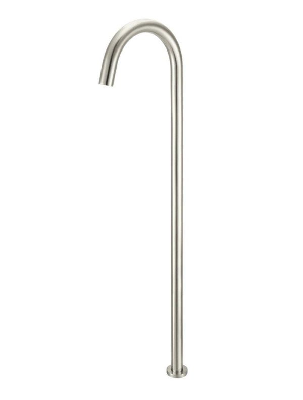 Meir Round Freestanding Bath Spout - PVD Brushed Nickel