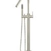 Meir Round Freestanding Bath Spout and Hand Shower - PVD Brushed Nickel