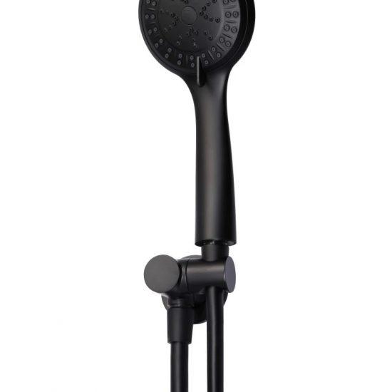 Meir Round Hand Shower on Swivel Bracket Matte Black Tile Republic online store and Fyshwick