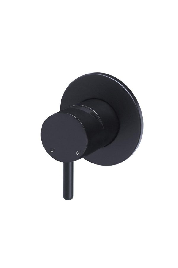 Meir Round Wall Mixer Small Handle - Matte Black