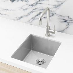 Meir Kitchen Sink - Single Bowl 380 x 440 - Brushed Nickel