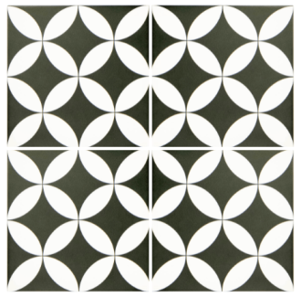 Barcelona Danish Black and White Matt multiple tiles