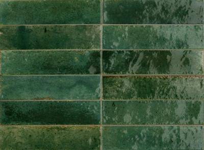 lago green gloss tile