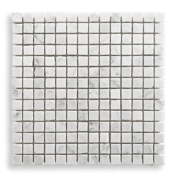 Sirena Carrara Tumbled Mosaic Tile